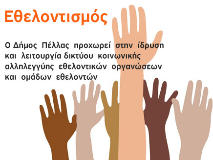 ο  Δήμος  Πέλλας  προχωρεί  στην  ίδρυση  και  λειτουργία  δικτύου  κοινωνικής  αλληλεγγύης  εθελοντικών  οργανώσεων  και  ομάδων  εθελοντών